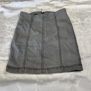 Free People Charcoal Denim Mini Skirt size 0